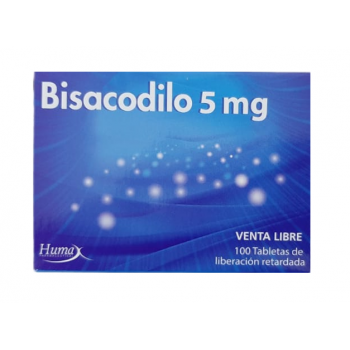 Bisacodilo 5mg Cj x 100 tab