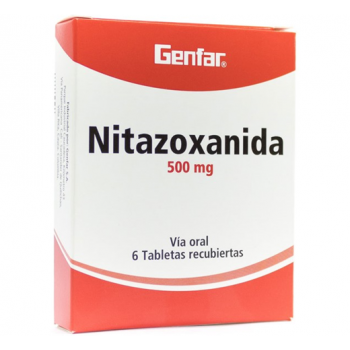 Nitazoxanida 500mg Caja x 6...