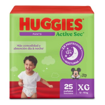 PAÑALES HUGGIES ACTIVE SEC...