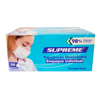 TAPABOCAS SUPREME CAJA X 50...