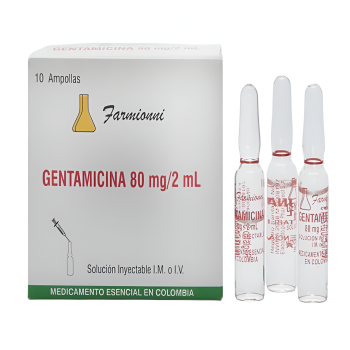 GENTAMICINA 80MG/2ML CAJA X...