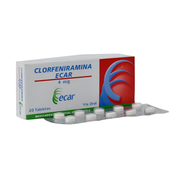 CLORFENIRAMINA 4MG CAJAX20...